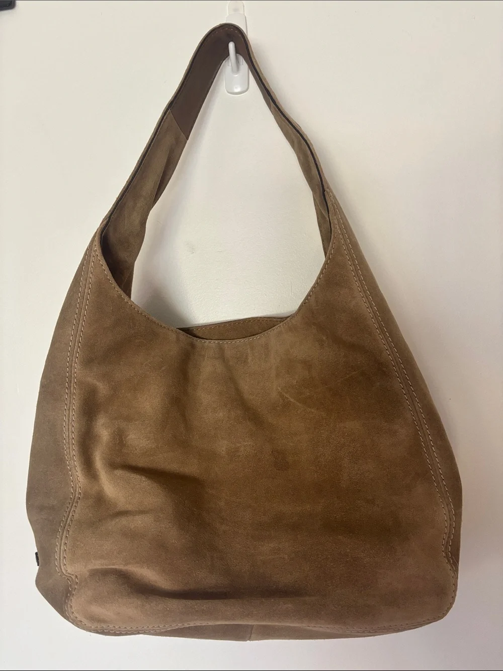 Michael Kors Tan Suede Hobo Shoulder Bag